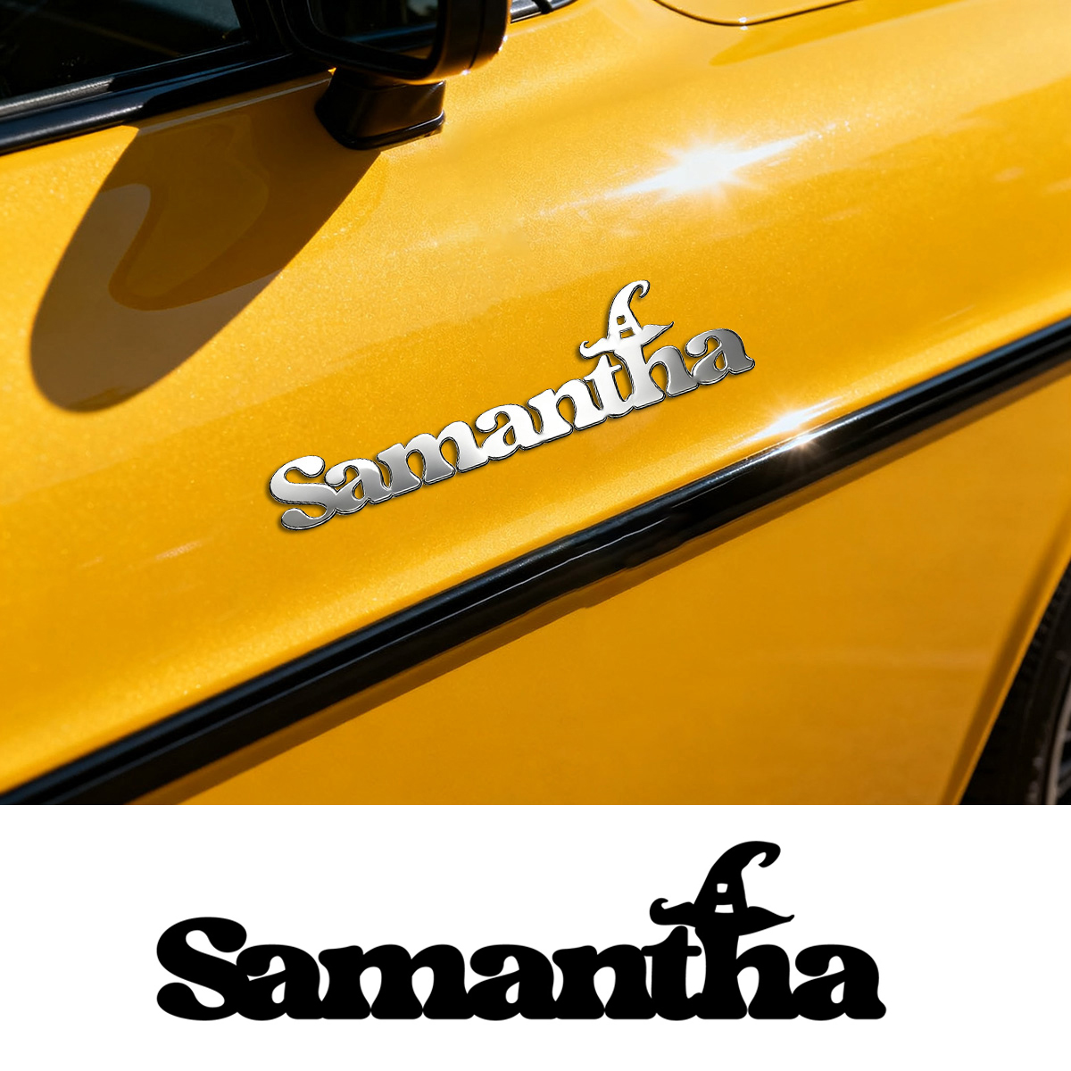 Car Accessories Quotes - Мультфильм Хэллоуин шляпа ведьмы 3D металлические