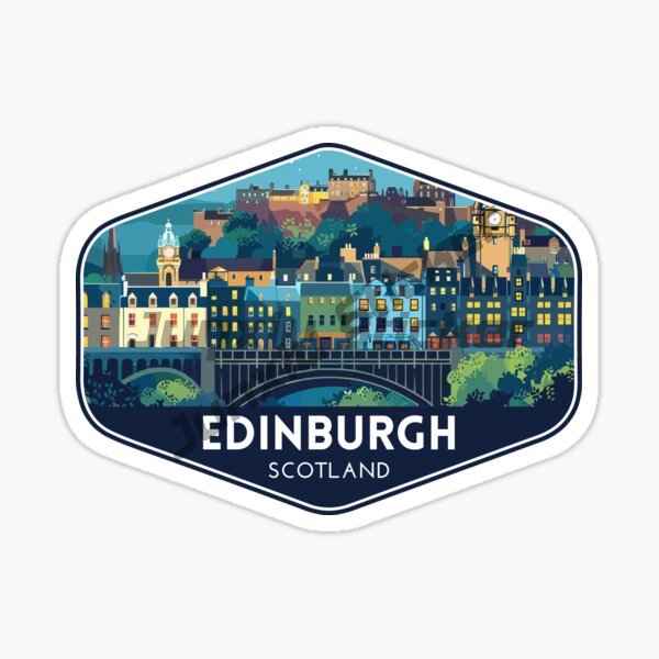 Car Accessories Edinburgh - Наклейка на автомобиль с изображением Эдинбурга,