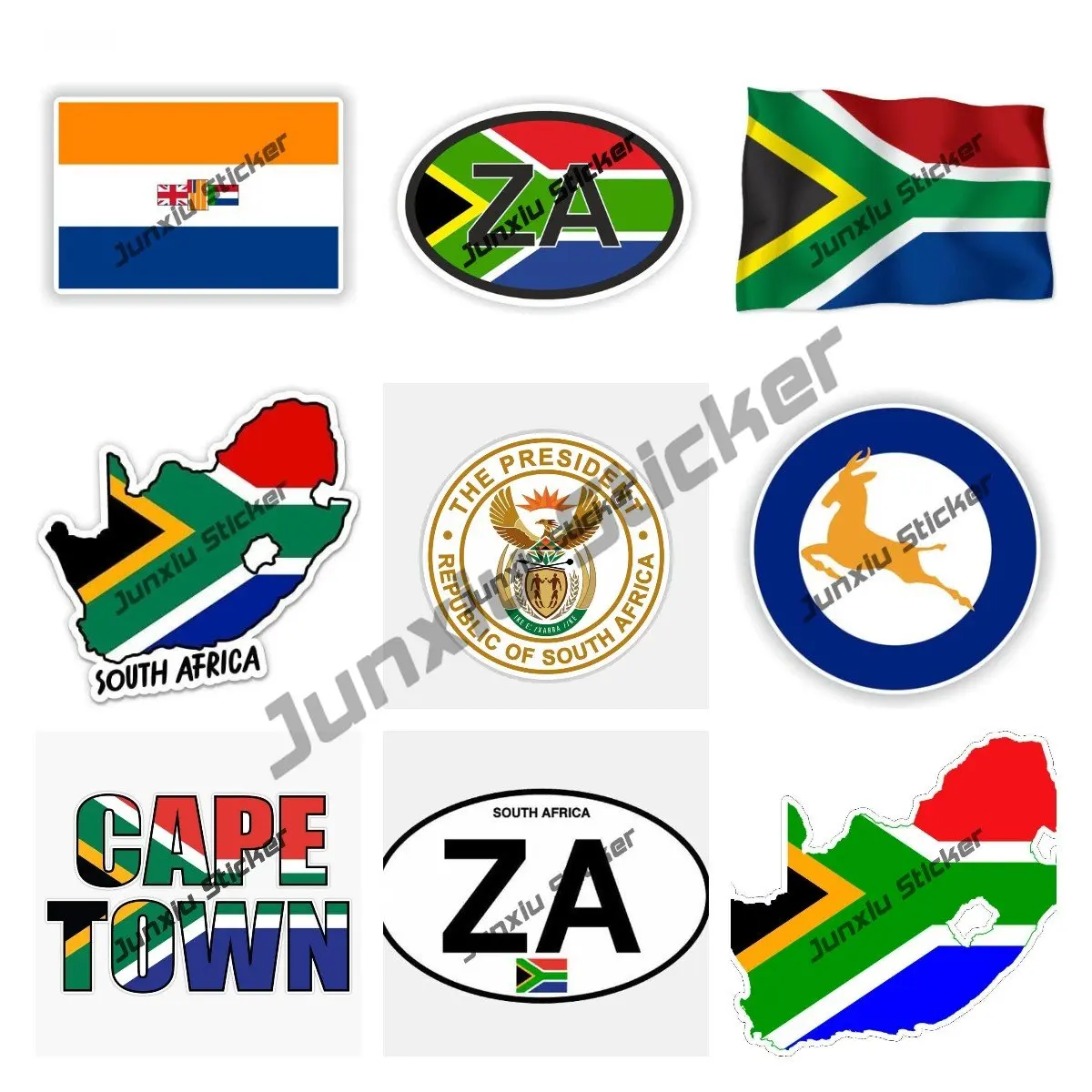 Car Accessories Cape Town - Карта Южной Африки с флагом, виниловая