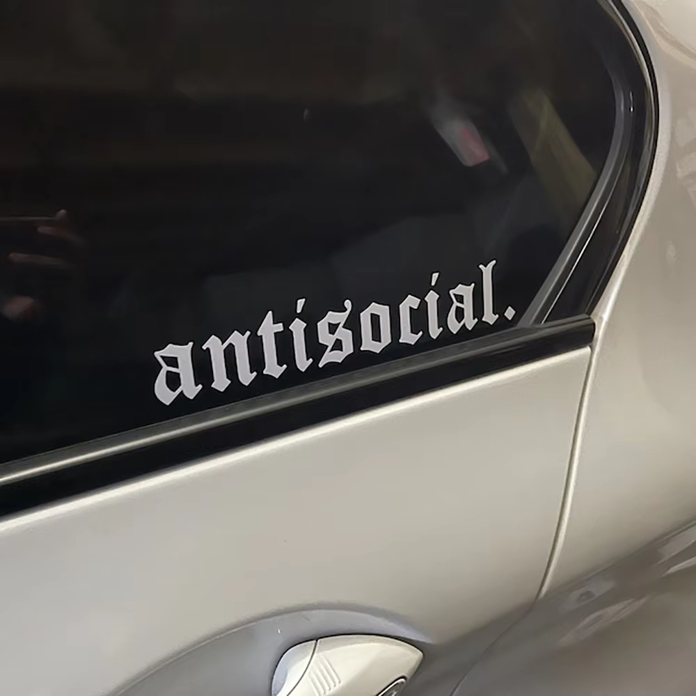 Car Accessories Banner - 1 шт. Наклейка на автомобиль «Антисоциалист»