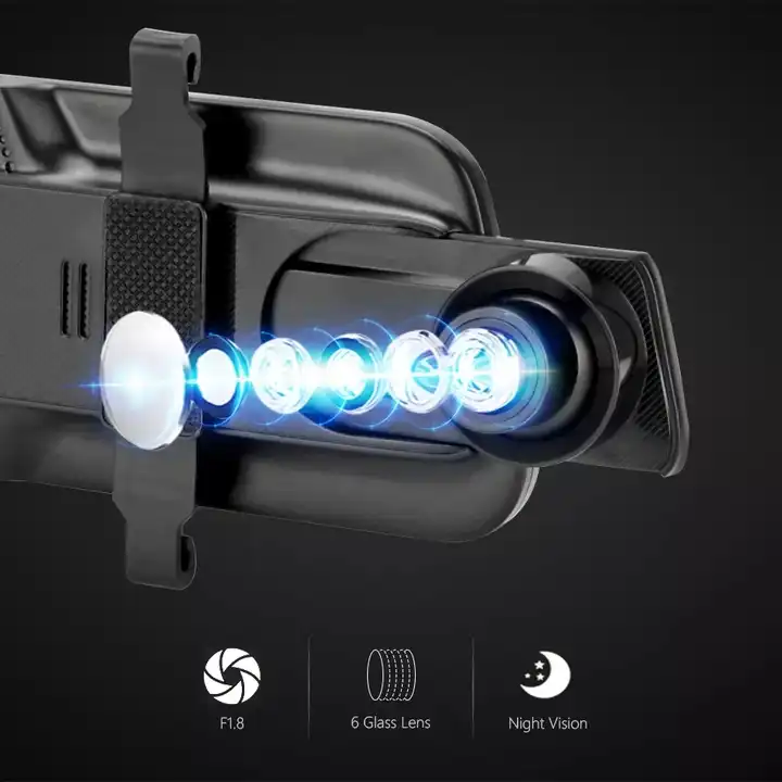 10-дюймовый зеркальный видеоре – обзор и цена Car Dash Cam